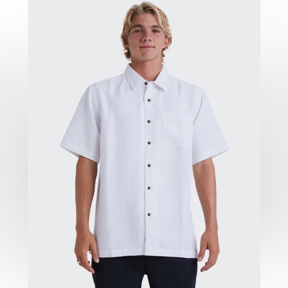 Quicksilver silver edition Y2K waffleknit men's button down - Picture 1 of 7